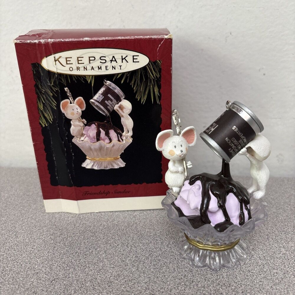Hallmark Keepsake Sweet Discovery Hersheys Friendship Sundae Mouse Ornament‎